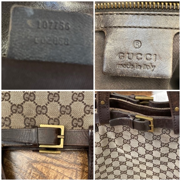 Gucci Vintage GG Canvas Buckle Tote - Picture 4 of 16